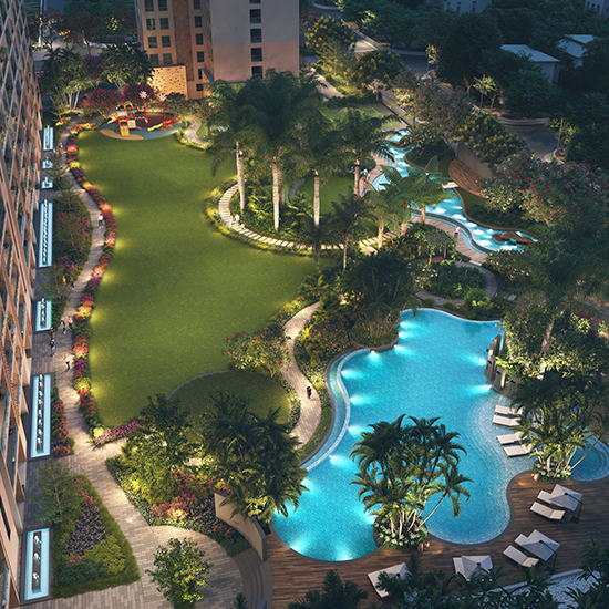 Aerial view of Godrej South Estate campus